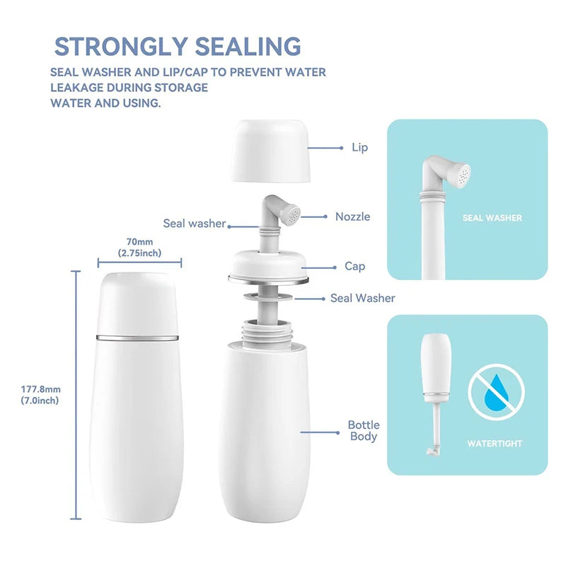 400ML Portable Travel Bidet Irrigator Bottle Pregnant Women Infant Handheld Cleaner Postpartum Recovery Perineal Cleaning Bottle